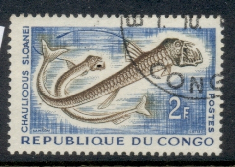 Congo PR 1961 Marine Life, Fish 2f