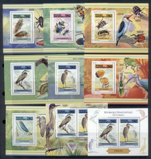 Congo-DR-2013 Birds 9xMS