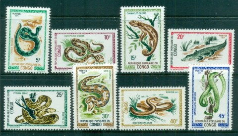 Congo 1971 Reptiles, Snakes