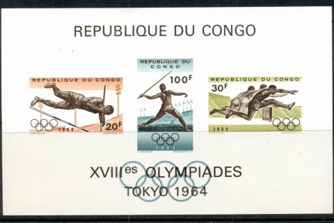 Congo-DR-1964 Summer Olympics Tokyo MS