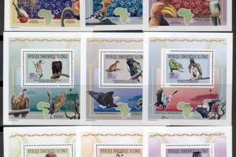 Congo-DR-2011 Birds 9xMS