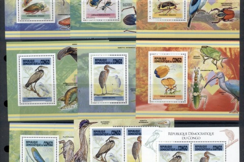 Congo-DR-2013 Birds 9xMS