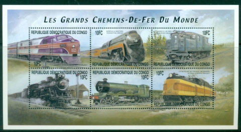 Congo-DR-2001-Locomotives-from-Around-the-World-MS-Muh_1