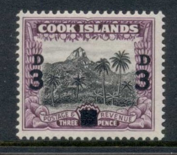 Cook-Is-1940-Surcharge-3d-on-1-5d-MLH