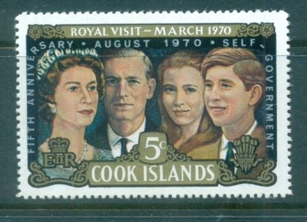 Cook-Is-1970-Royal-Visit-Opt-Fifth-Anniversary-Self-Govt-5c-MLH