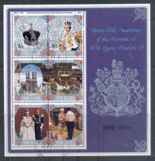 Cook-Is-1978-QEII-Coronation-25th-Anniversary-MS-CTO