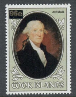 Cook-Is-1983-Washington-96c-on-2-surcharge-MUH