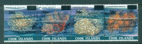 Cook-is-1983-Marine-Life-Corals-str4-Surch-36c-on-30c-MLH