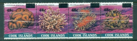 Cook-is-1983-Marine-Life-Corals-str4-Surch-48c-on-25c-MLH