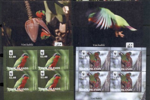 Cook-Is-2010 WWF Rimatara Lorikeet, bird 4x MS