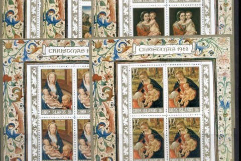 Cook-Is-1968-Xmas-5x-sheetlets-MUH