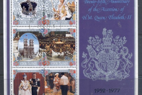 Cook-Is-1978-QEII-Coronation-25th-Anniversary-MS-CTO