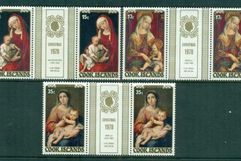 Cook-Is-1978-Xmas-Paintings-prs-labels-MUH
