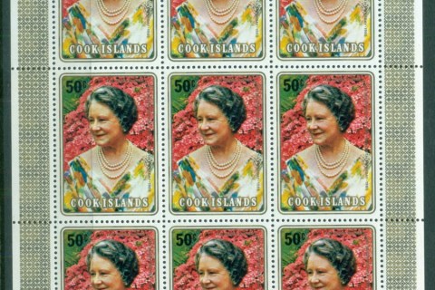 Cook-Is-1980-Queen-Mother-80th-Birthday-Sheetlet-MUH