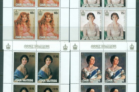Cook-Is-1985-Queen-Mother-85th-Birthday-4xMS-MUH