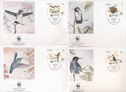 Cuba 1992 WWF Bee Hummingbird FDC