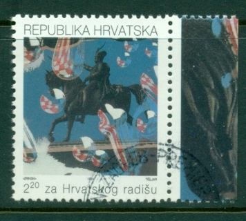 Croatia-1991-Ban-Josip-Jelecic-Equestrian-Statue-CTO