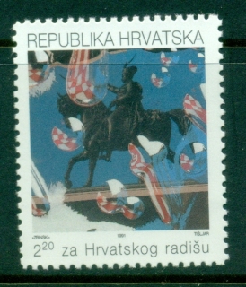 Croatia-1991-Ban-Josip-Jelecic-Equestrian-Statue-MUH