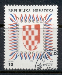 Croatia-1992-Croatian-Arms-Perf-11x10-5-CTO