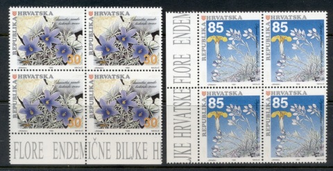 Croatia-1992-Flowers-blk4-MUH