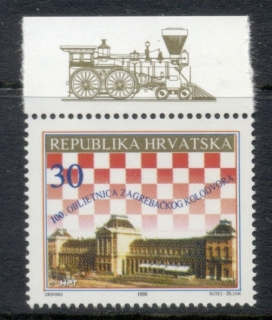 Croatia-1992-Zagreb-railroad-Station-Cent-MUH