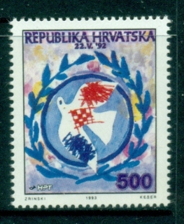 Croatia-1993-UN-membership-1st-Anniversary-MUH