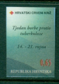 Croatia-1996-red-Cross-Tuberculosis-Week-IMPERF-MUH