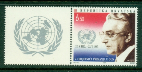 Croatia-1997-Admission-to-UN-5th-Anniversary-label-MUH_1