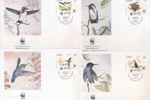 Cuba 1992 WWF Bee Hummingbird FDC