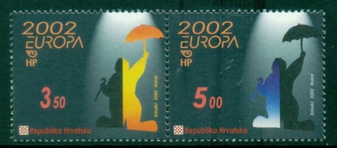 Croatia-2002-EUROPA-Stamps-The-Circus-MUH
