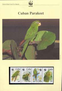 Cuba-1998 WWF Cuban Parakeet