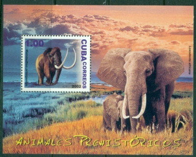 Caribbean-Is-2002-Prehistoric-Animals-Prehistoric-Animals-and-their-Modern-Counterparts-Elephant-MS-MUH Caribbean-Is-2002-Prehistoric-Animals-Prehistoric-Animals-and-their-Modern-Counterparts-Elephant-MS-MUH
