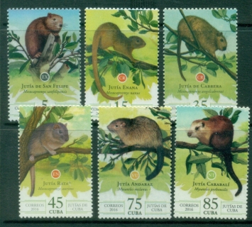 Caribbean-Is-2016-Fauna-Hutias-of-Cuba-MUH Caribbean-Is-2016-Fauna-Hutias-of-Cuba-MUH