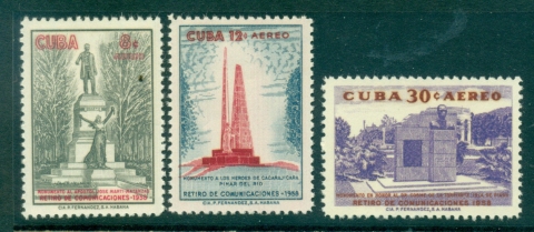 Cuba-1957-Views-Airmail-3-MUH-lot35782 Cuba-1957-Views-Airmail-3-MUH-lot35782