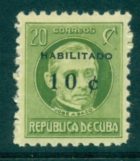 Cuba-1960-10c-on-20c-Surch-MUH-lot35771