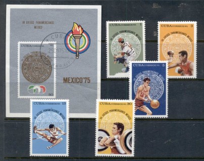 Cuba-1975-Pan-American-Games-MS-CTO