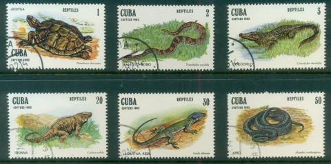 Cuba-1982-Reptiles-CTO