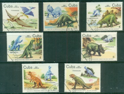 Cuba-1985-Prehistoric-Animals