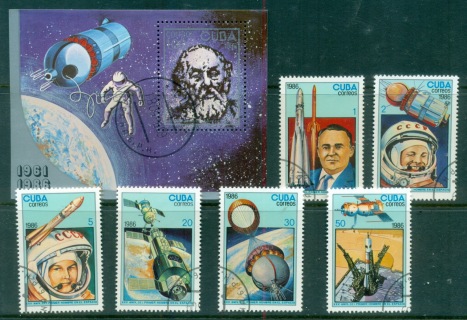 Cuba-1986-Space-Anniversaries-MS-CTO