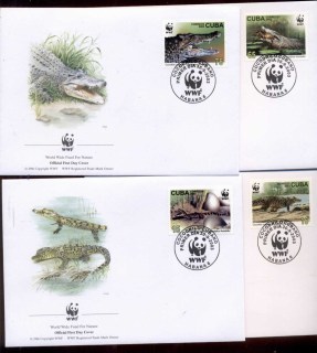 Cuba-2003-WWF-Crocodiles-4xFDC