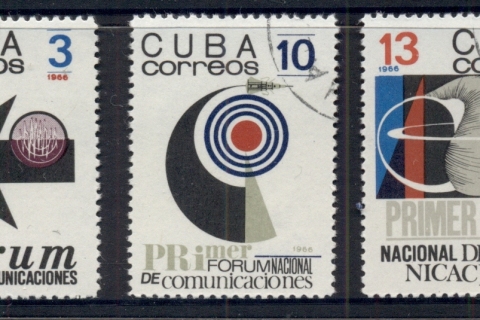 Cuba-1966-National-telecommunications-Forum-CTO