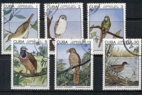 Cuba-1975-Indigenous-Birds-CTO