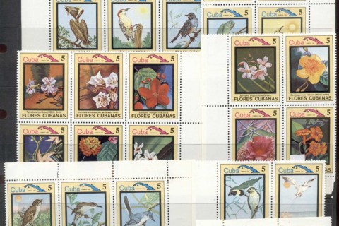 Cuba-1983-Flowers-Birds-MUH