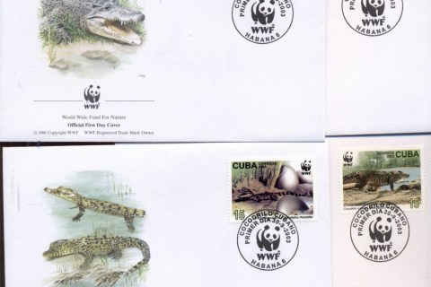 Cuba-2003-WWF-Crocodiles-4xFDC