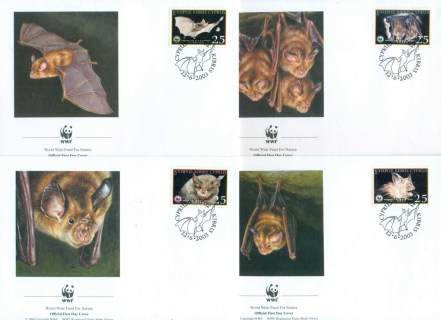 Cyprus-2003 WWF Mediterranean Horseshoe Bat 4x FDC