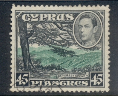 Cyprus-1938-44-KGVI-Pictorials-Forest-Scene-45p-FU