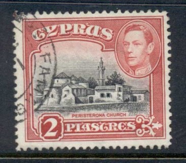 Cyprus-1938-44-KGVI-Pictorials-Peristerona-Church-Perf-12-5-2p-FU