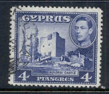 Cyprus-1951-KGVI-Pictorials-Kolossi-Castle-4p