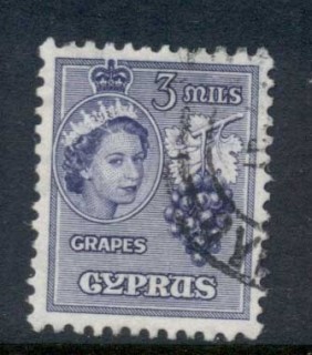 Cyprus-1955-QEII-Pictorials-Carobs-3m-FU