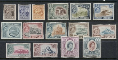 Cyprus-1955-QEII-Pictorials-MLH